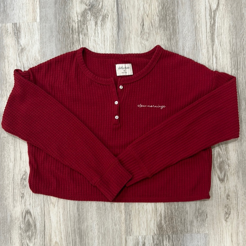 Gilly Hicks Small Cozy Cropped Long Sleeve